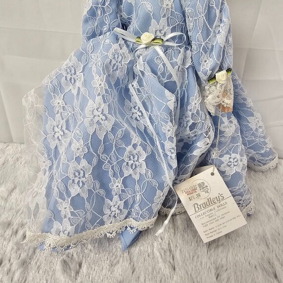 Vintage Bradley Dolls Original Collectible Victorian Birthstone Doll Blue Dress - Picture 5 of 12